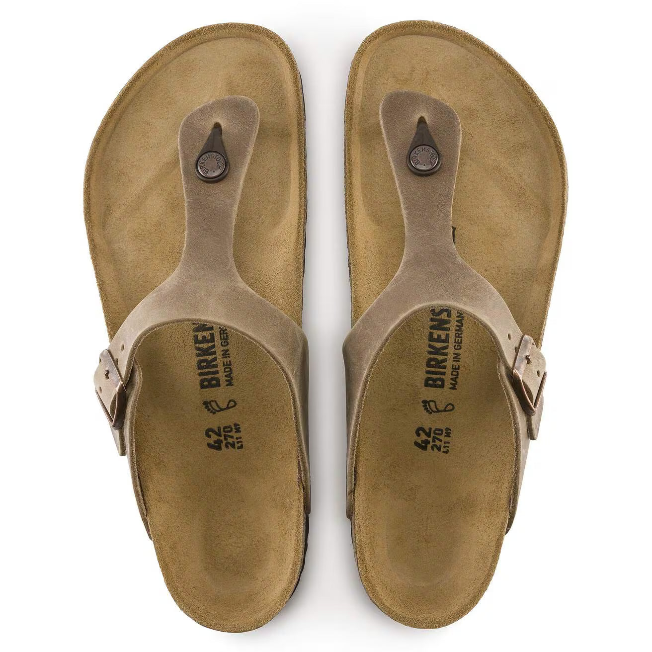 BIRKENSTOCK - Sandale GIZEH - Cuir huilé - Tobacco Brown