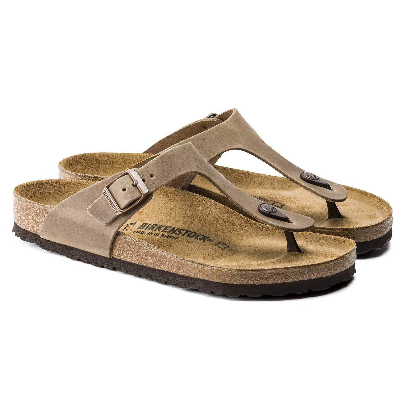 BIRKENSTOCK - Sandale GIZEH - Cuir huilé - Tobacco Brown