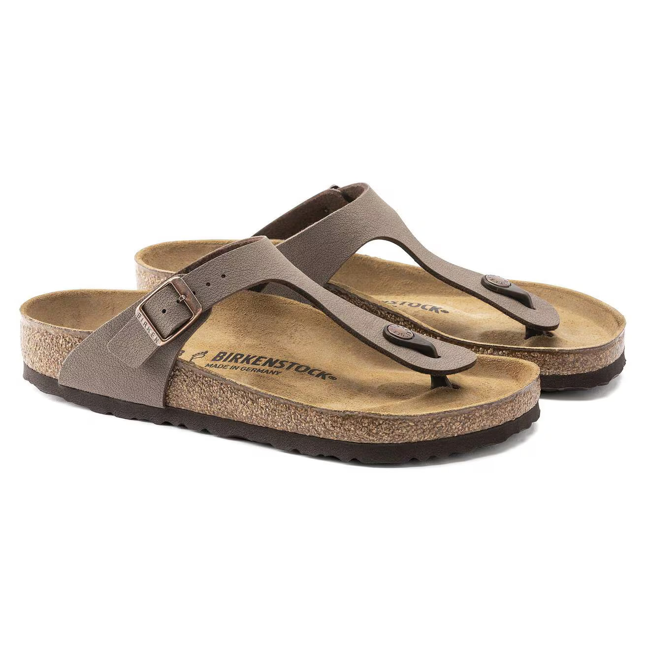 BIRKENSTOCK - Mule GIZEH - Nubuck - Mocca
