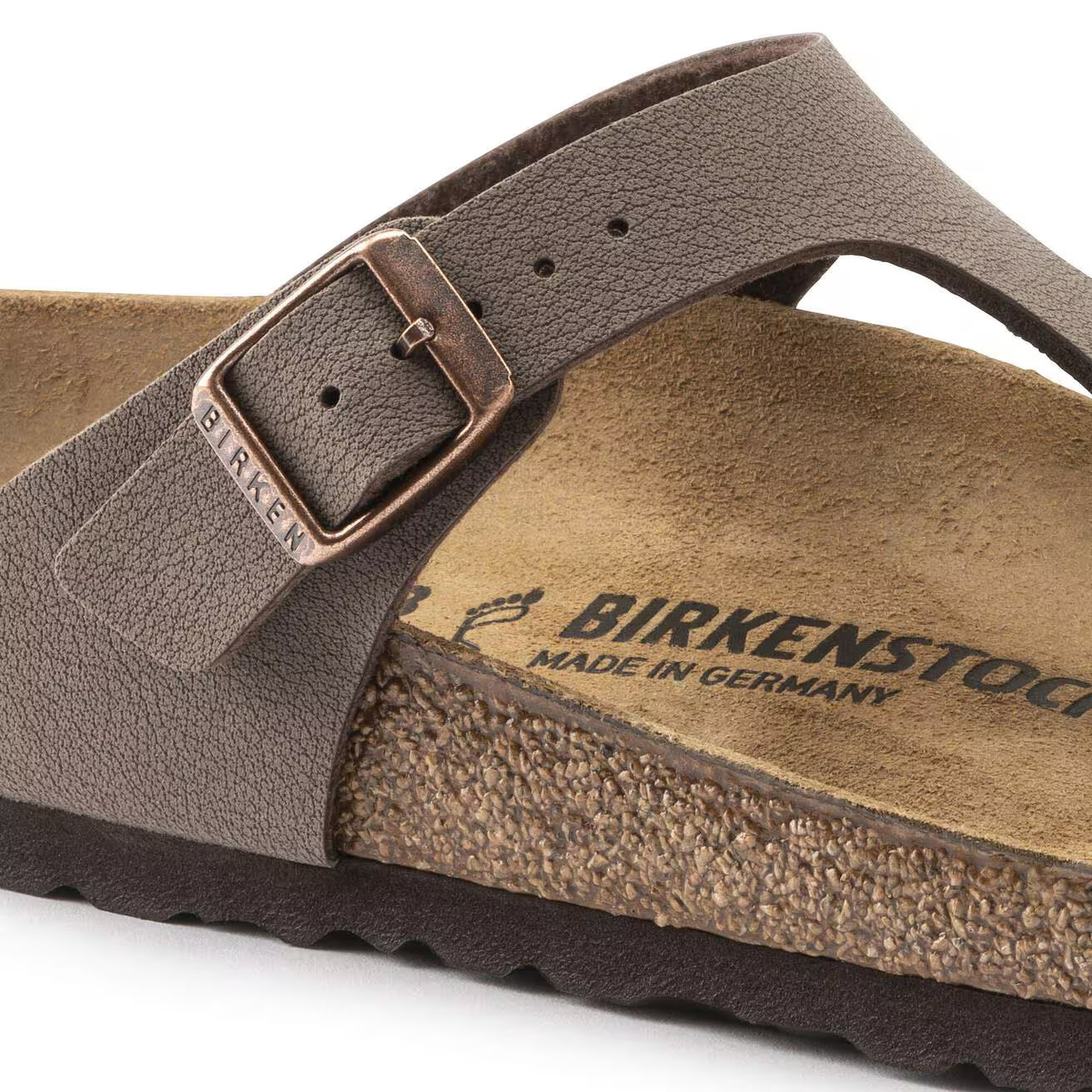 BIRKENSTOCK - Mule GIZEH - Nubuck - Mocca