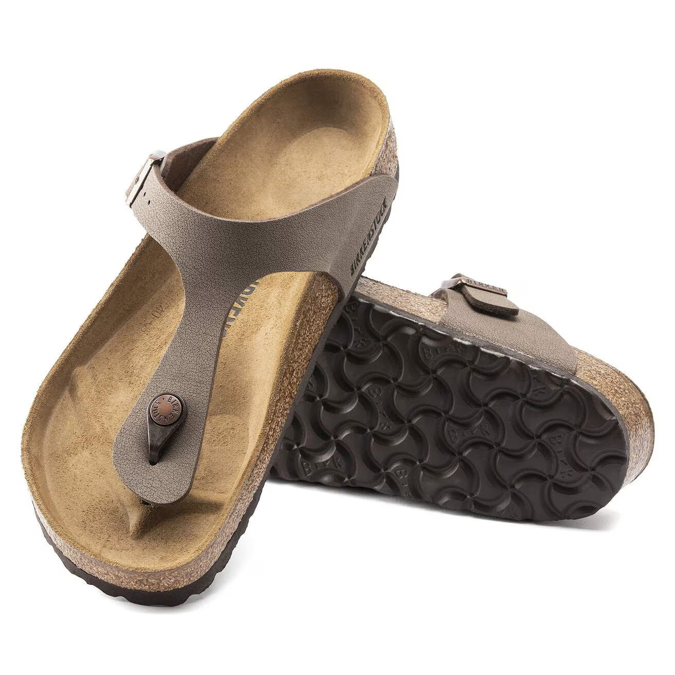 BIRKENSTOCK - Mule GIZEH - Nubuck - Mocca