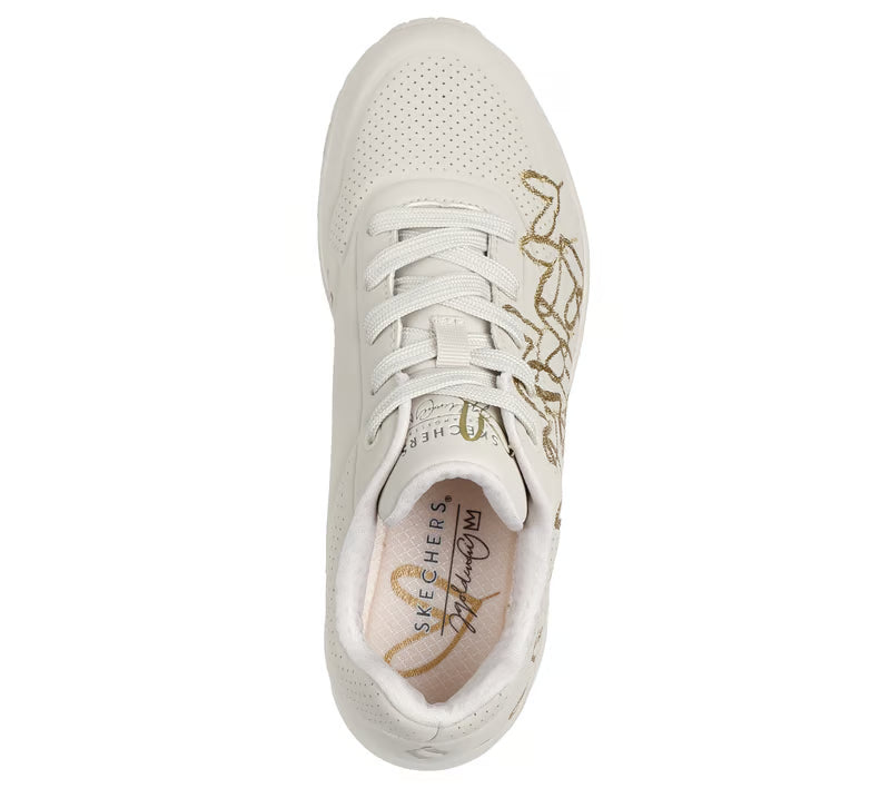 SKECHERS - Basket GOLDEN HEART - Beige/or