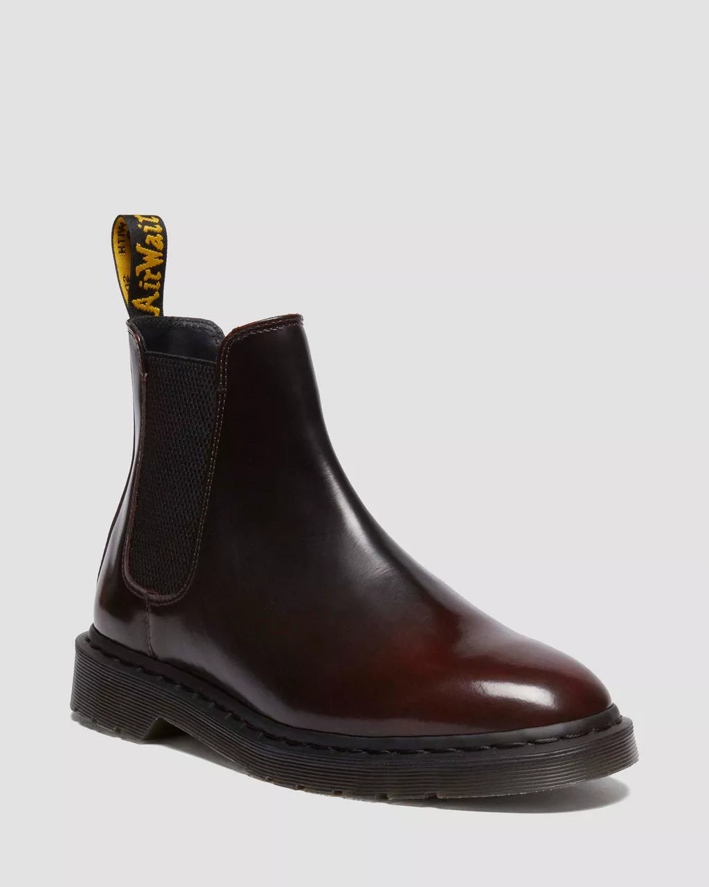 DR. MARTENS - Boots Chelsea GRAEME - Cuir - Rouge cerise