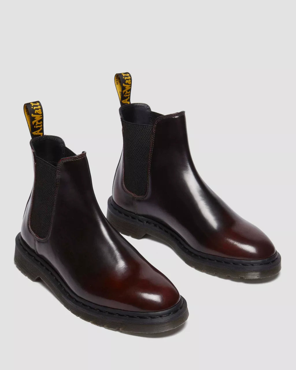 DR. MARTENS - Boots Chelsea GRAEME - Cuir - Rouge cerise