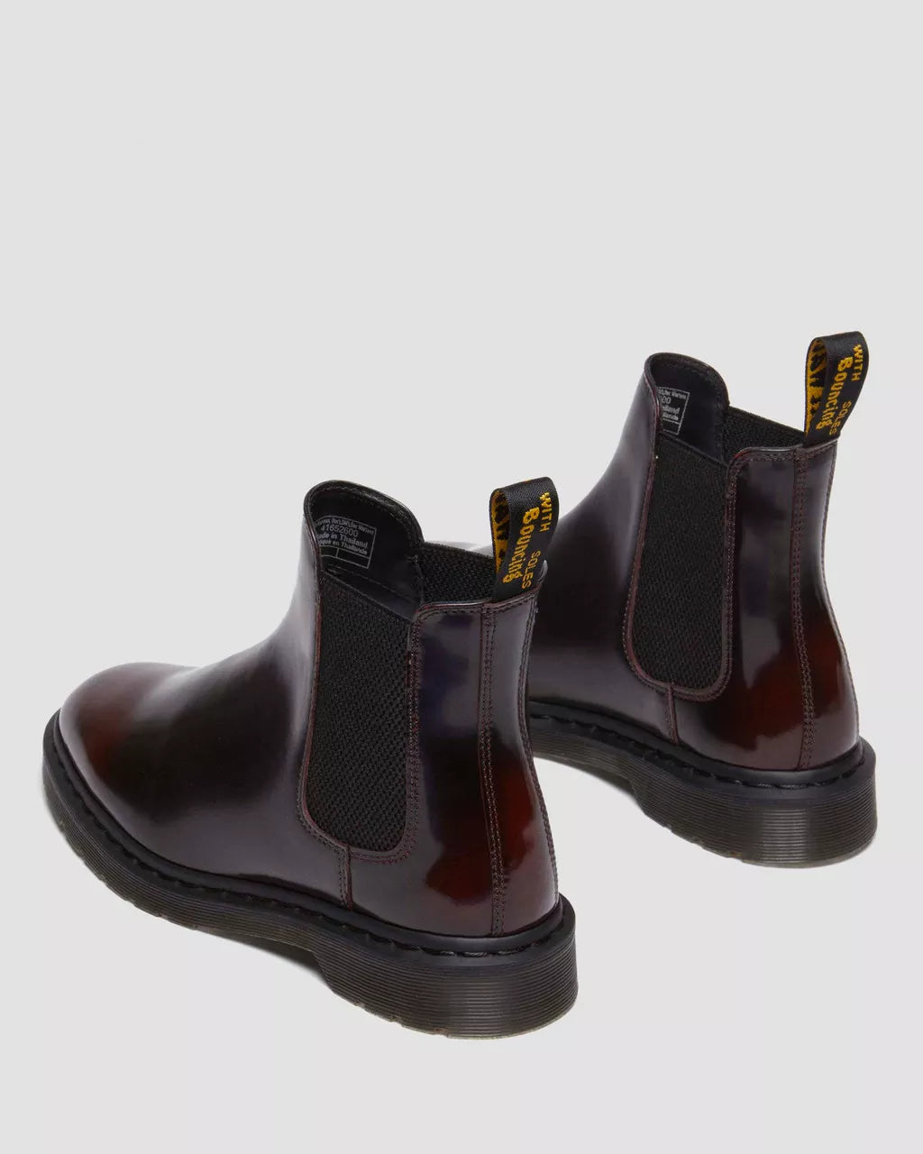 DR. MARTENS - Boots Chelsea GRAEME - Cuir - Rouge cerise