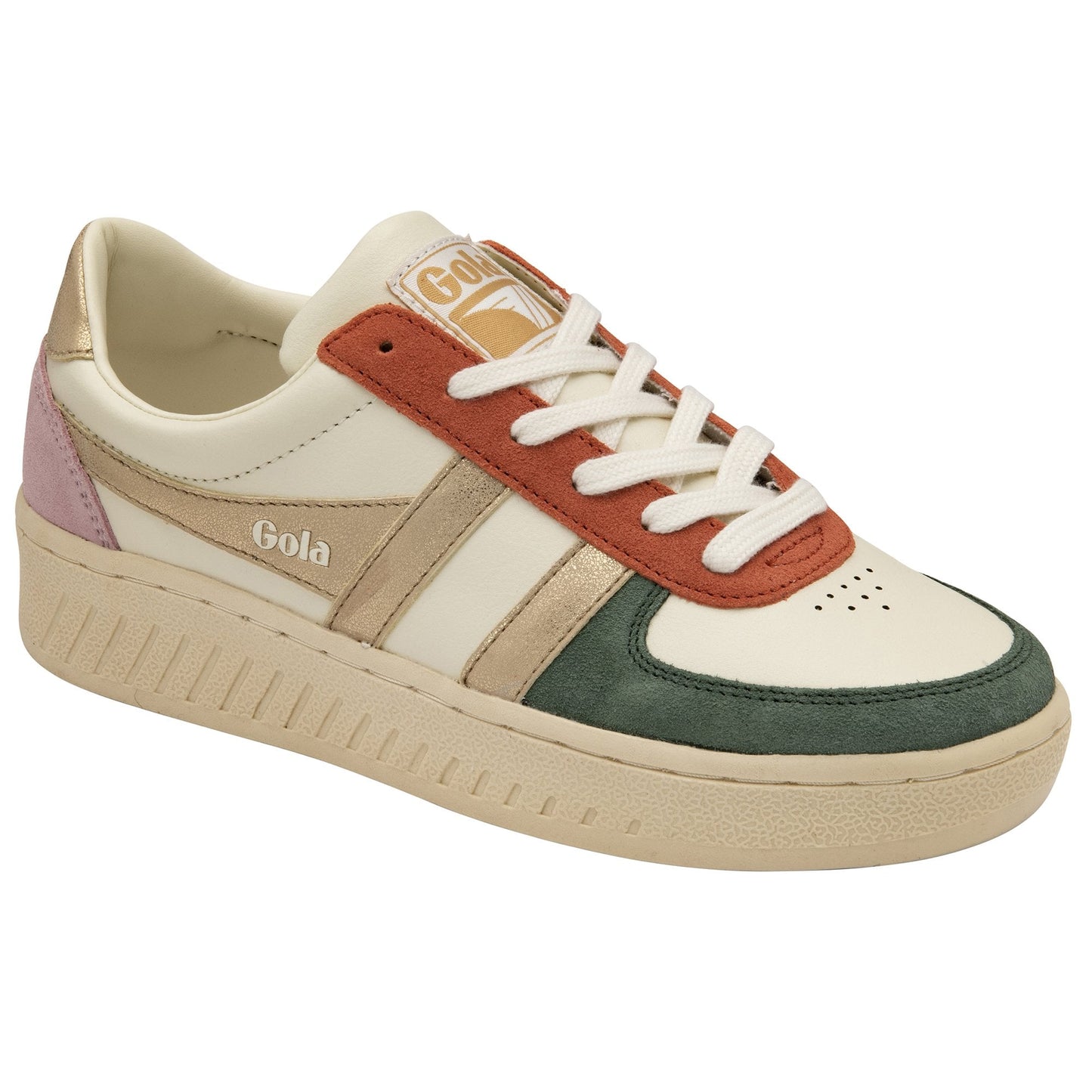 GOLA - Sneakers GRANDSLAM QUAD Recyclé - Offwhite / Sage / Gold