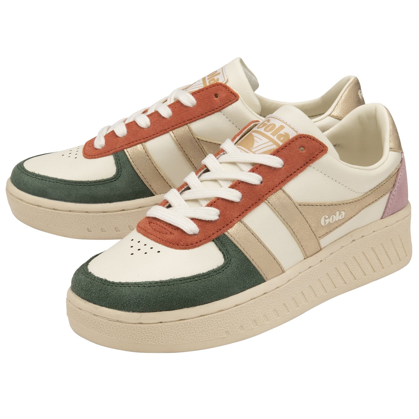 GOLA - Sneakers GRANDSLAM QUAD Recyclé - Offwhite / Sage / Gold