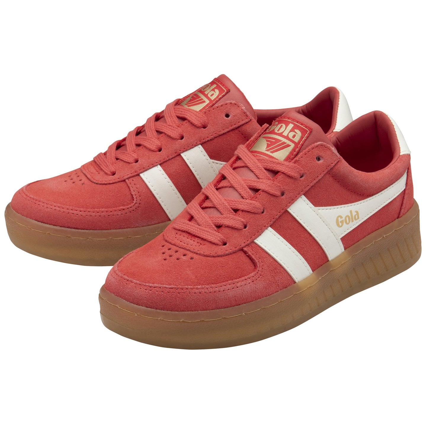GOLA - Sneakers GRANDSLAM - Suède Coral / Offwhite / Gum