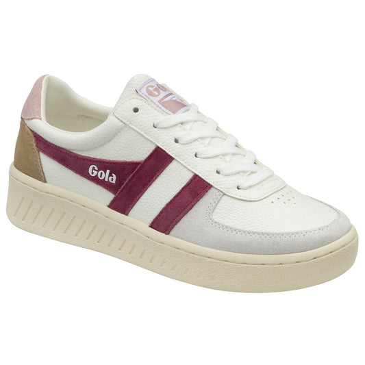 GOLA - Sneakers GRANDSLAM TRIDENT Recyclé - Daim - White / Cerise / Pink