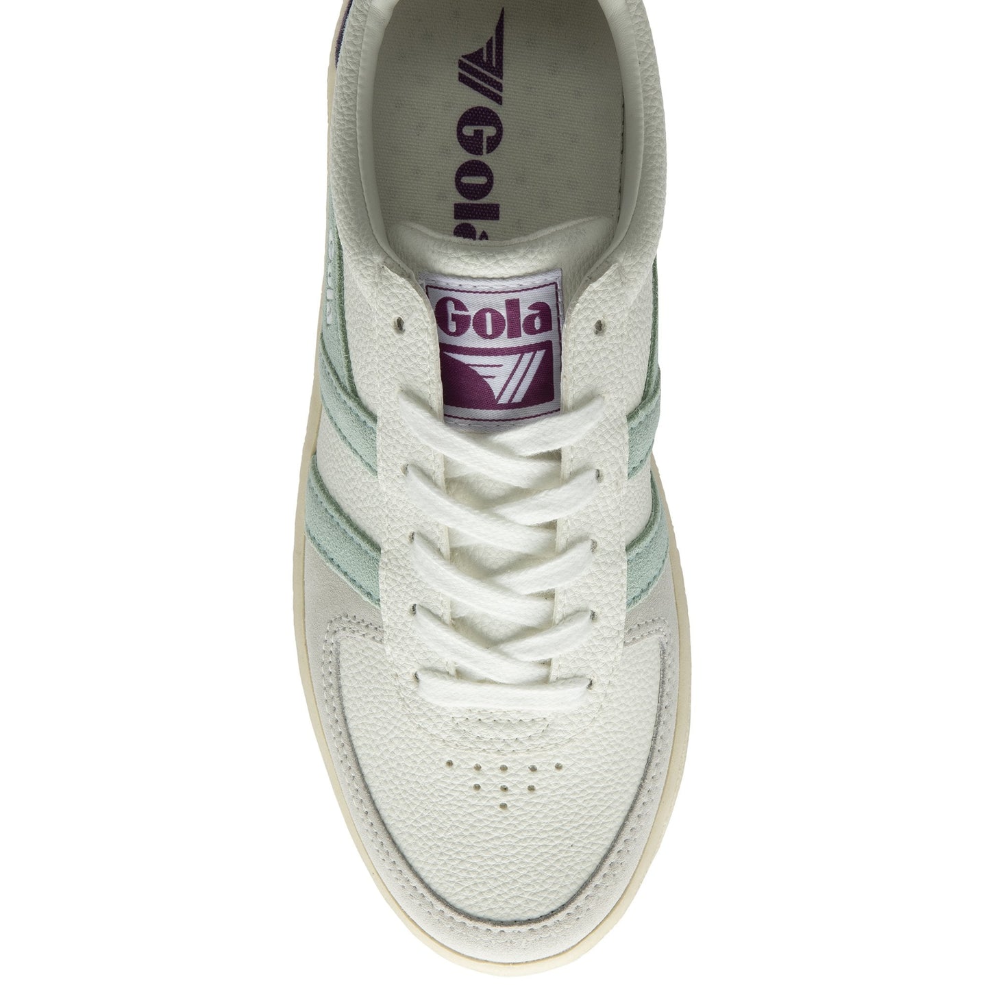 GOLA - Sneakers GRANDSLAM TRIDENT Recyclé - Daim - White / Surf / Foxglove
