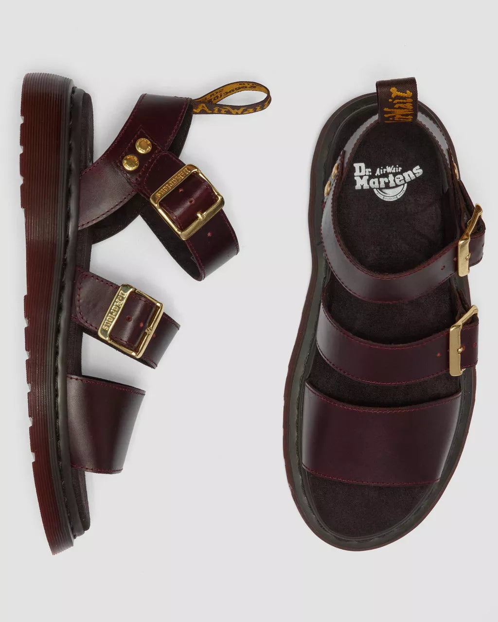DR. MARTENS - Sandales GRYPHON - Cuir Atlas - Charro