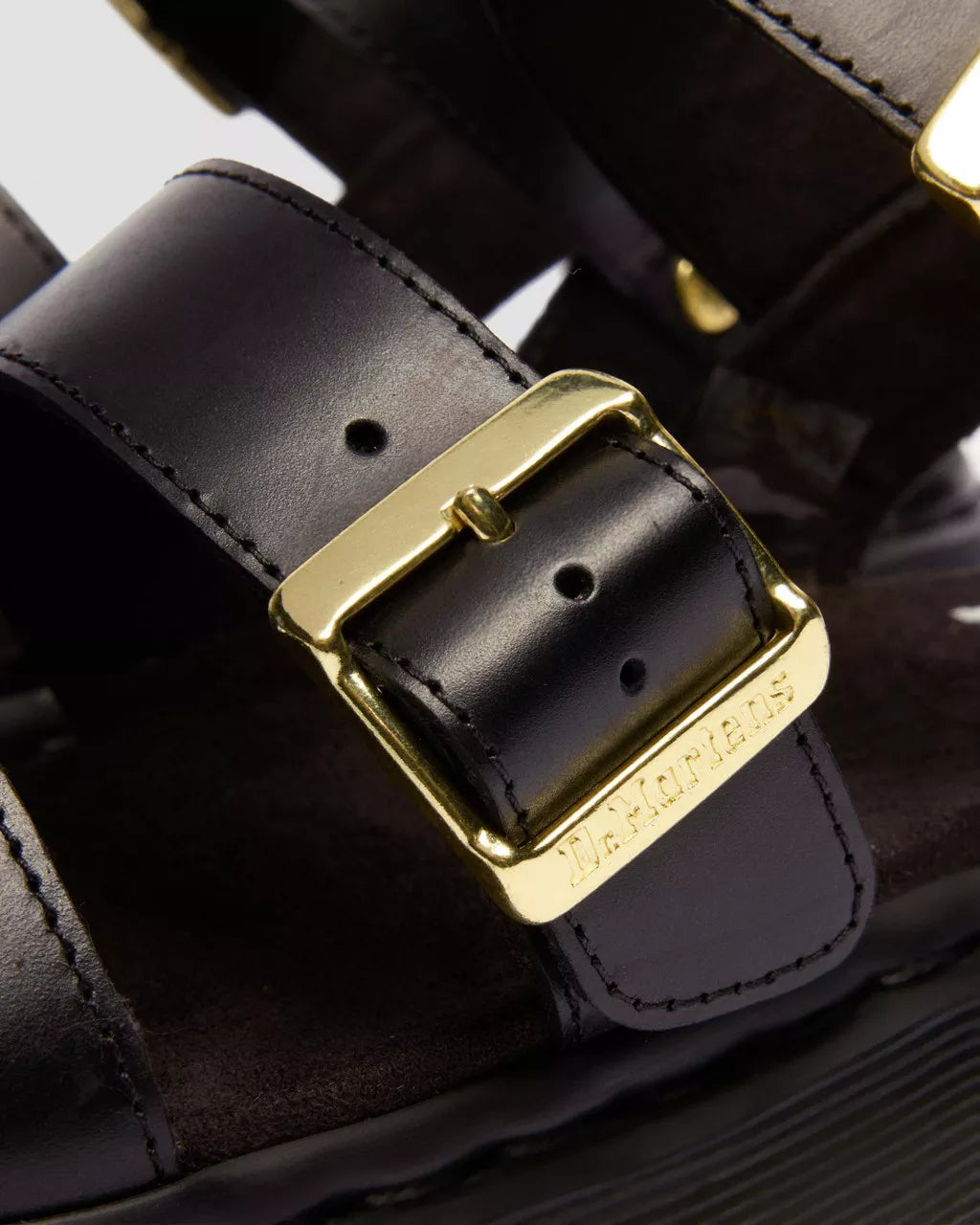 DR. MARTENS - Sandales GRYPHON - Cuir Atlas - Noir