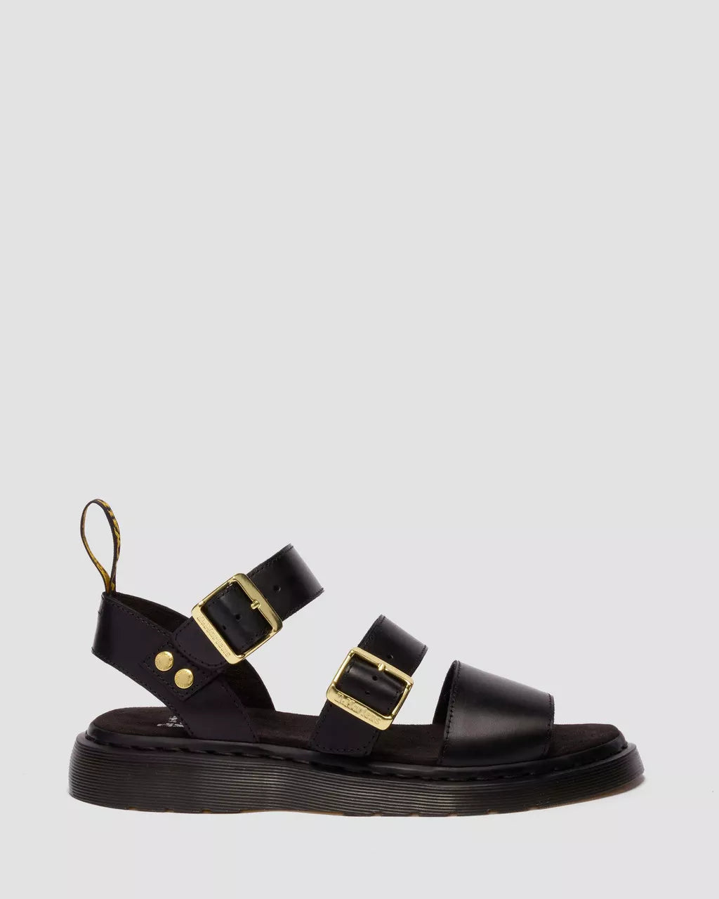 DR. MARTENS - Sandales GRYPHON - Cuir Atlas - Noir