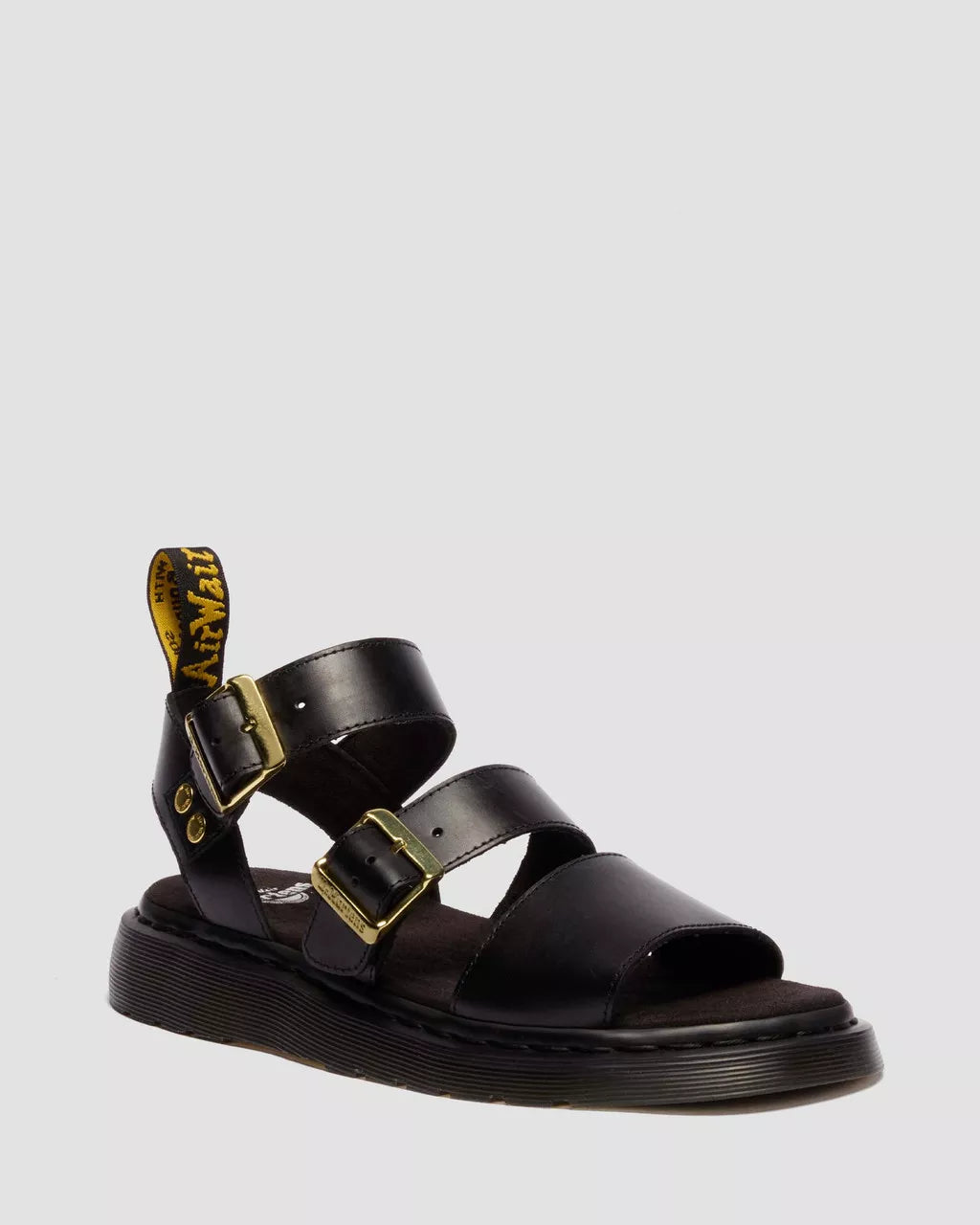 DR. MARTENS - Sandales GRYPHON - Cuir Atlas - Noir