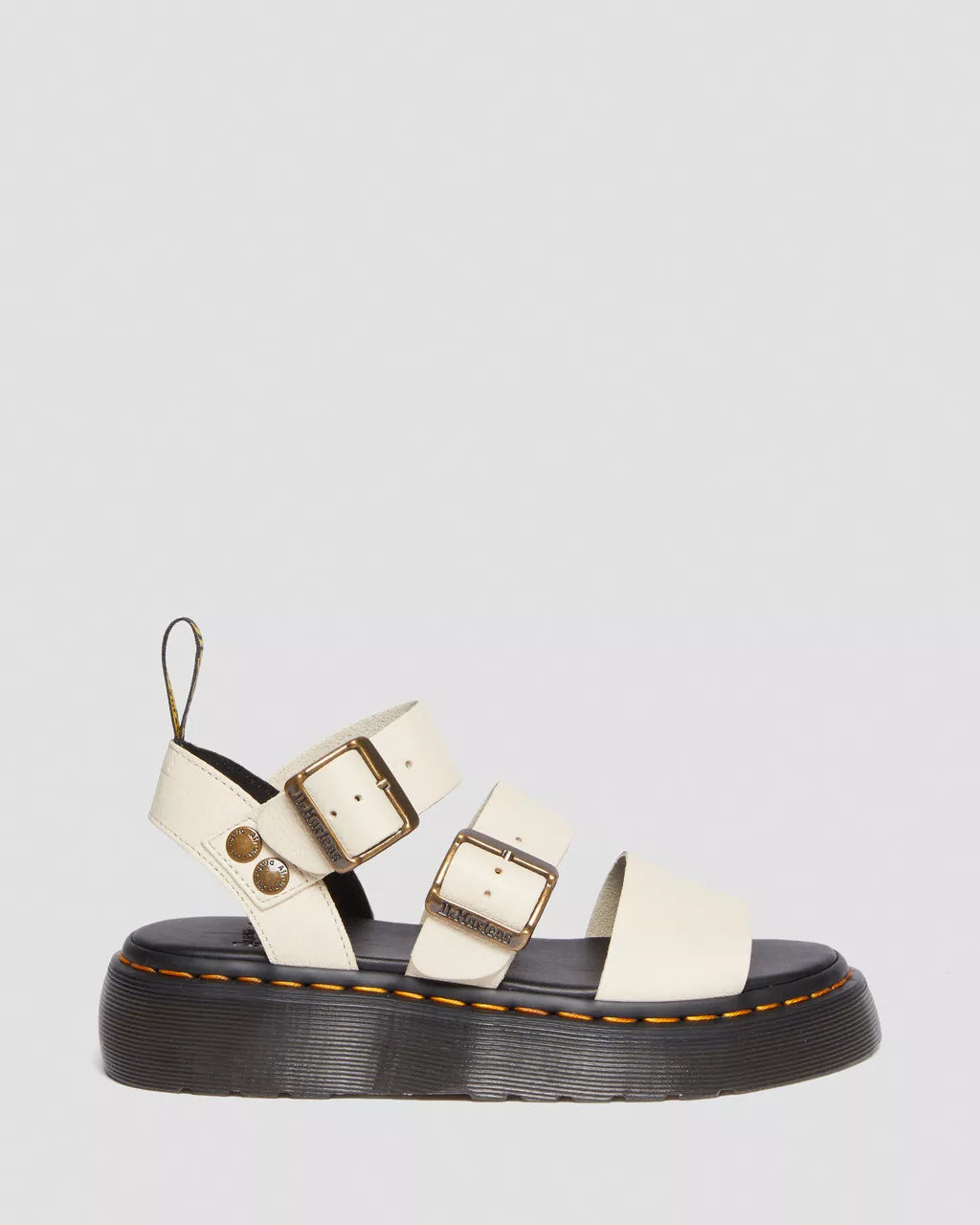 DR. MARTENS - Sandales GRYPHON QUAD - Cuir Pisa - Beige