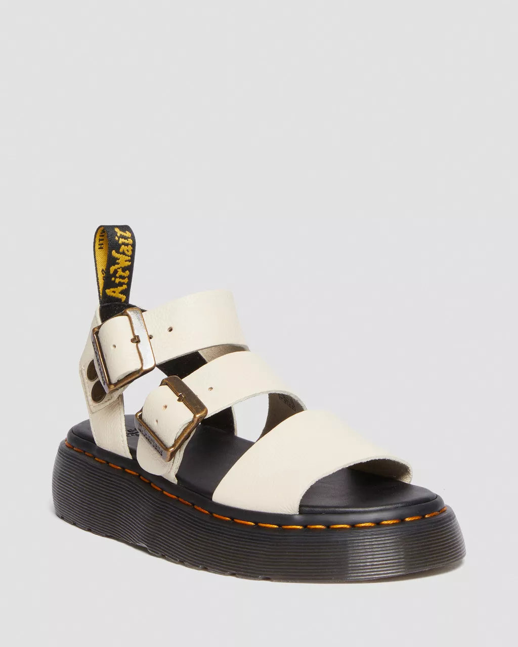 DR. MARTENS - Sandales GRYPHON QUAD - Cuir Pisa - Beige