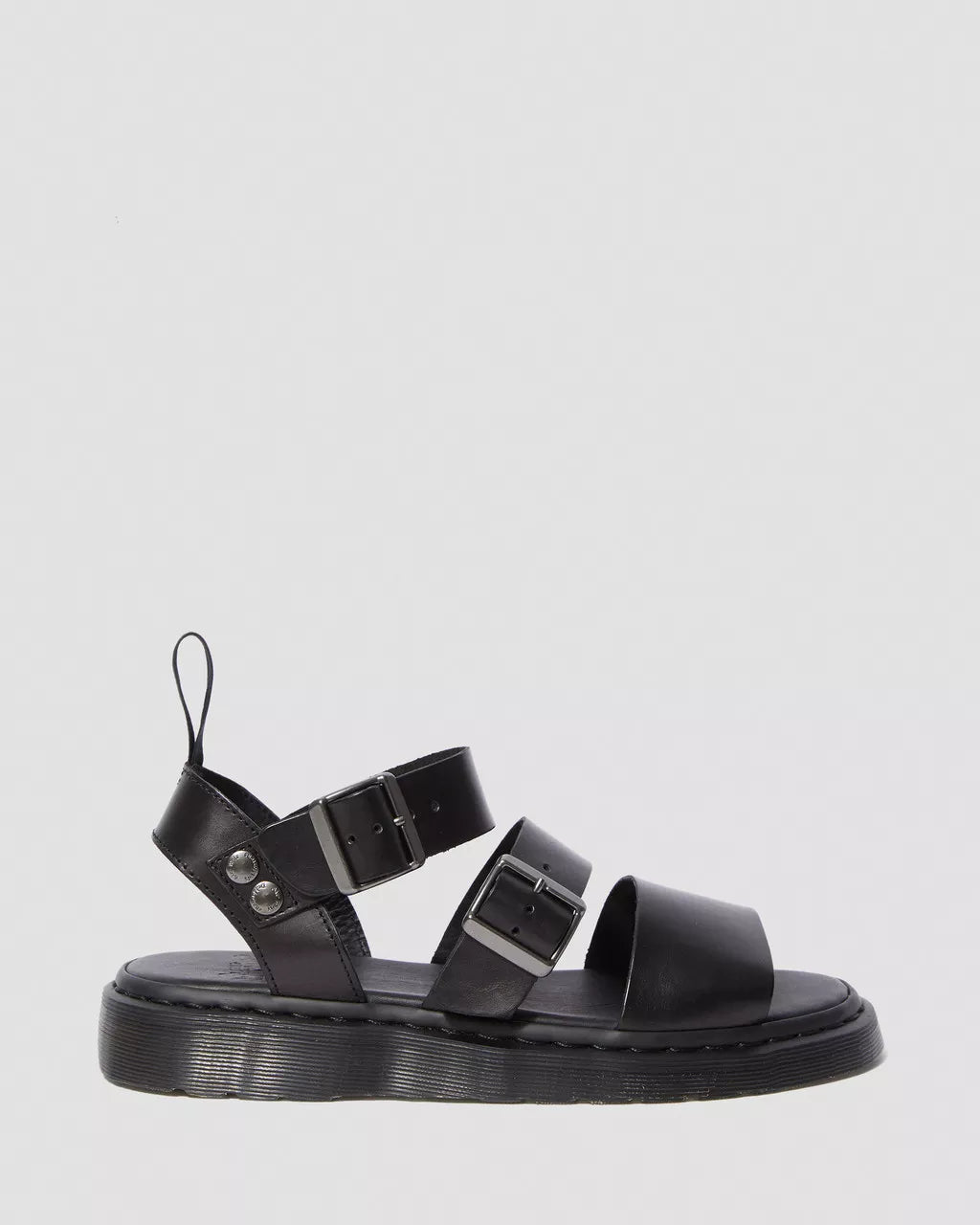 Dr. Martens - Sandales GRYPHON - Cuir - Noir