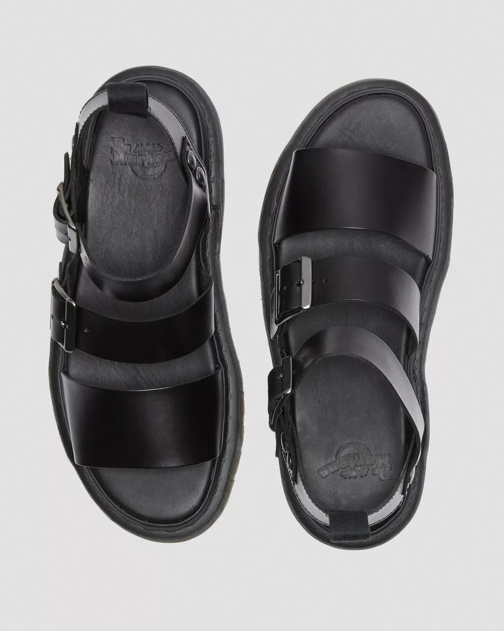 Dr. Martens - Sandales GRYPHON - Cuir - Noir