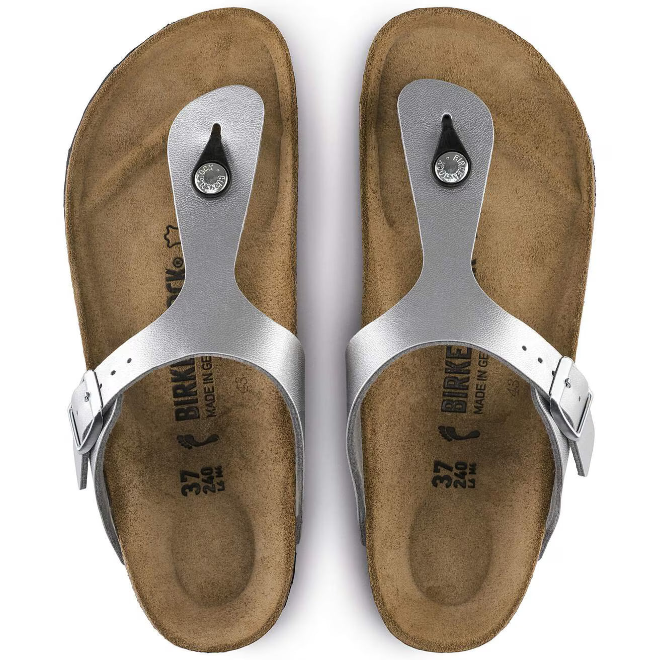 BIRKENSTOCK - Mule GIZEH - Silver