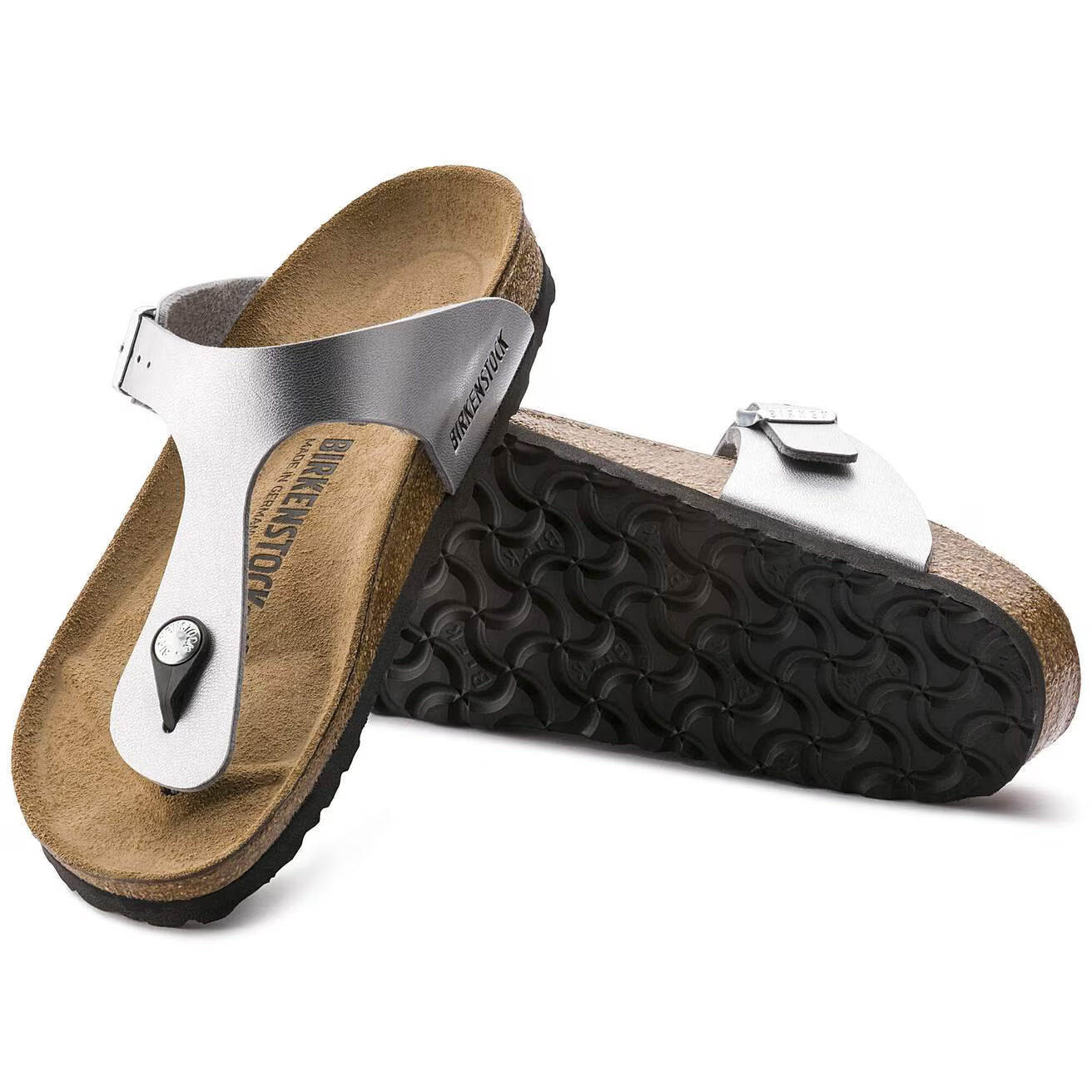 BIRKENSTOCK - Mule GIZEH - Silver