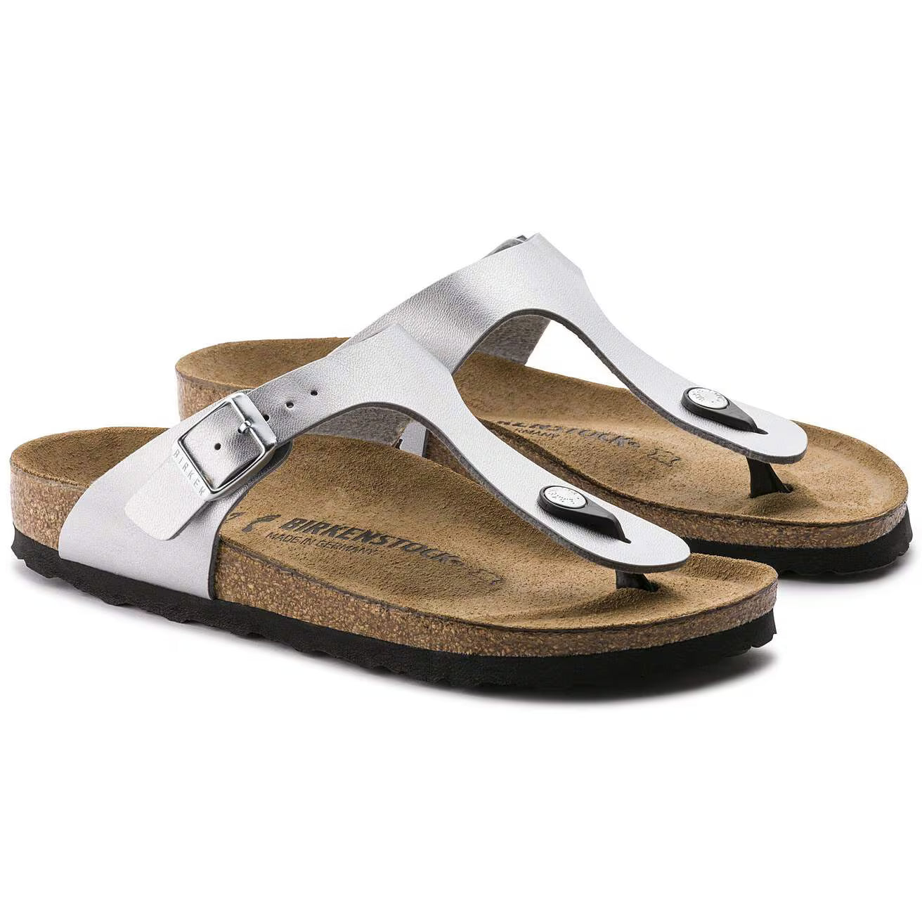 BIRKENSTOCK - Mule GIZEH - Silver