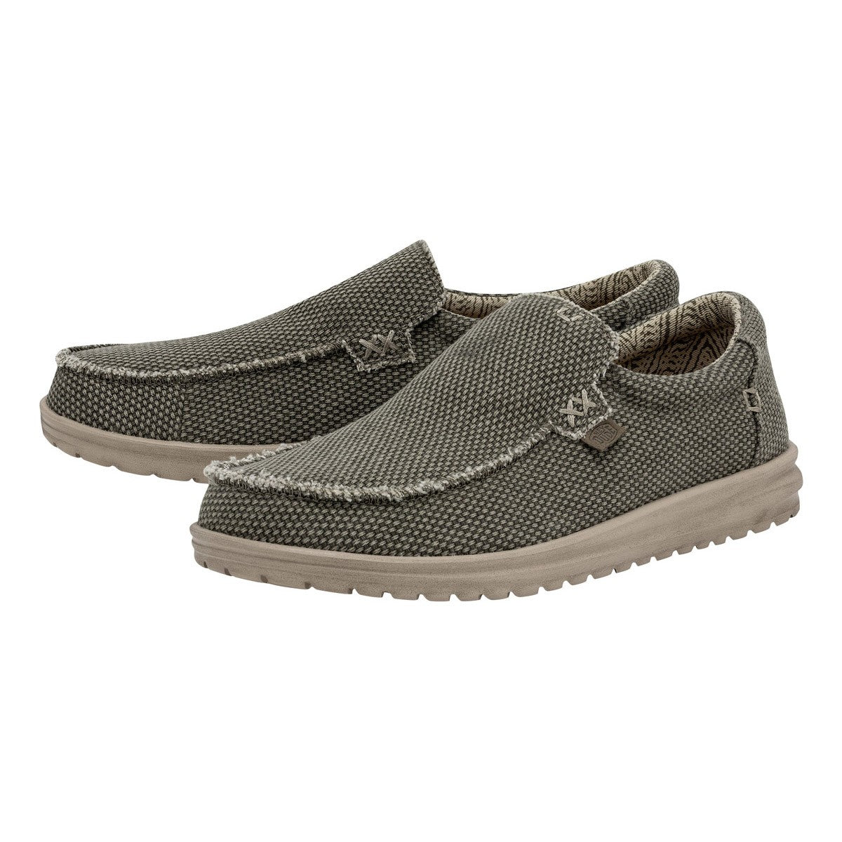 HEY DUDE - Sneaker MIKKA BRAIDED - Toile de coton Biologique - Army