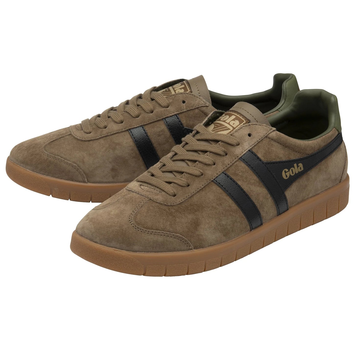 GOLA - Basket HURRICANE - Daim - Tobacco/Black/Khaki