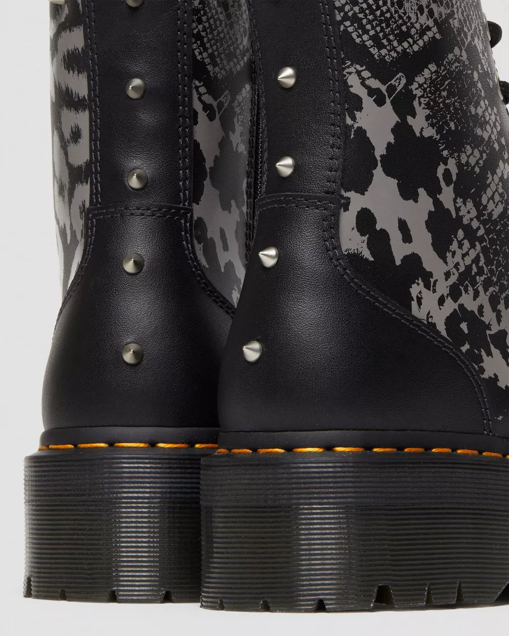 DR. MARTENS - Bottines JADON - Cuir animal - Gris/Noir