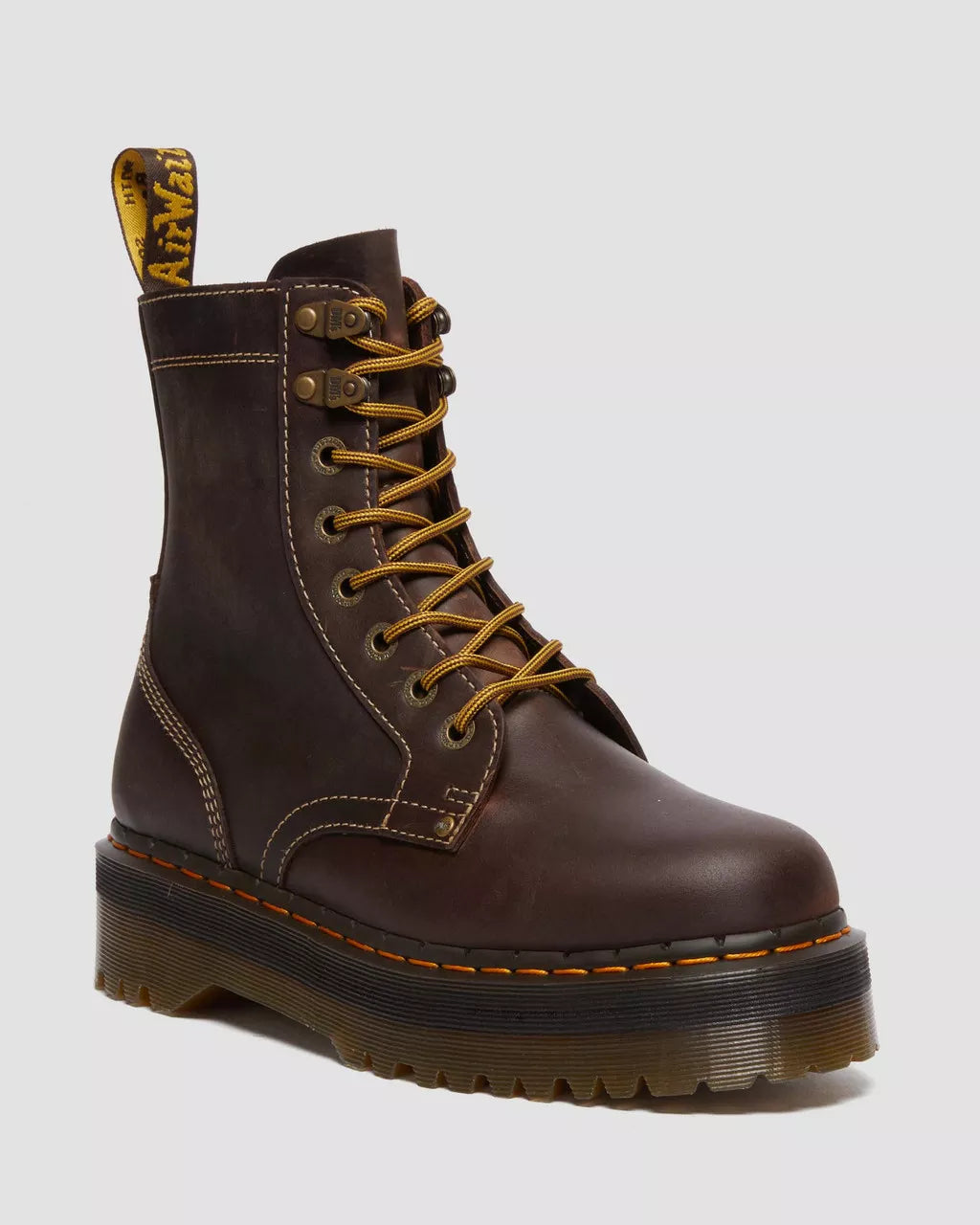 DR. MARTENS - Bottines JADON ARC Crazy Horse - Marron