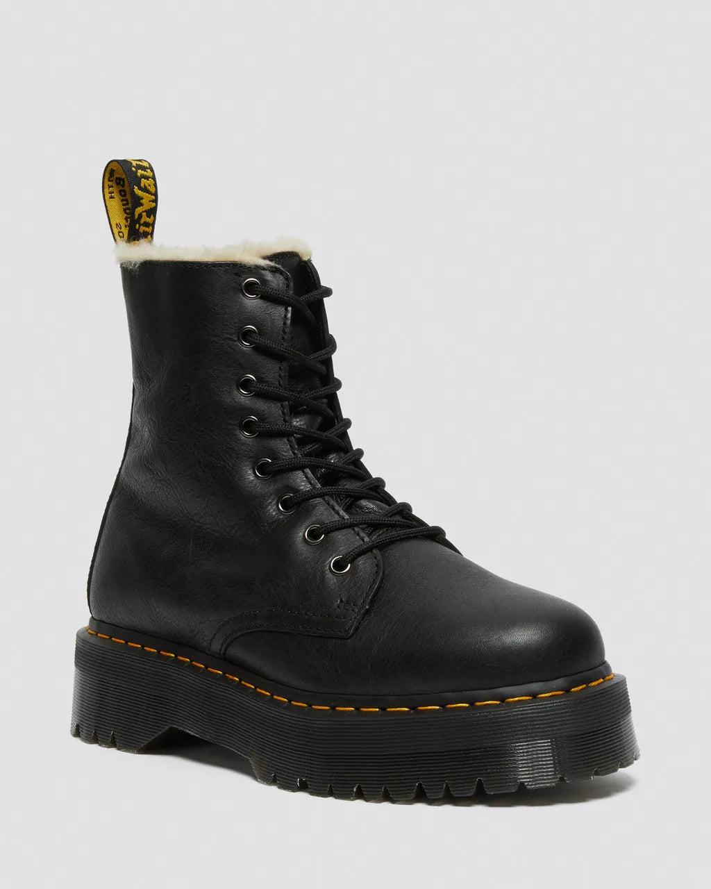 DR. MARTENS - Bottines fourrées JADON - Cuir Pisa - Noir