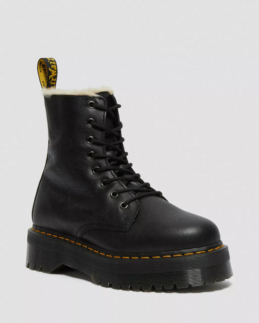DR. MARTENS - Bottines fourrées JADON - Cuir Pisa - Noir