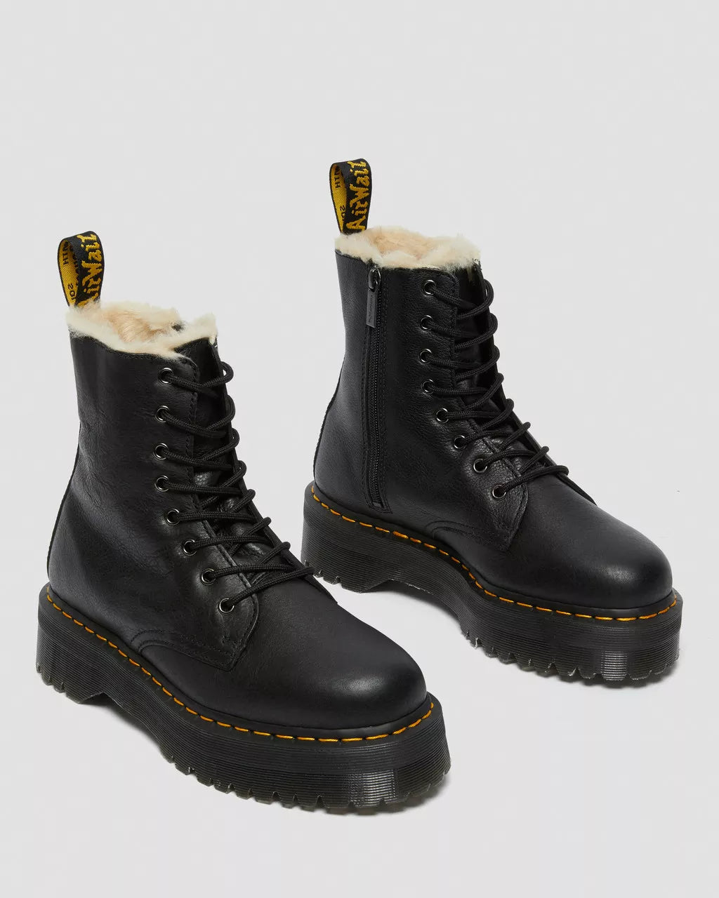 DR. MARTENS - Bottines fourrées JADON - Cuir Pisa - Noir