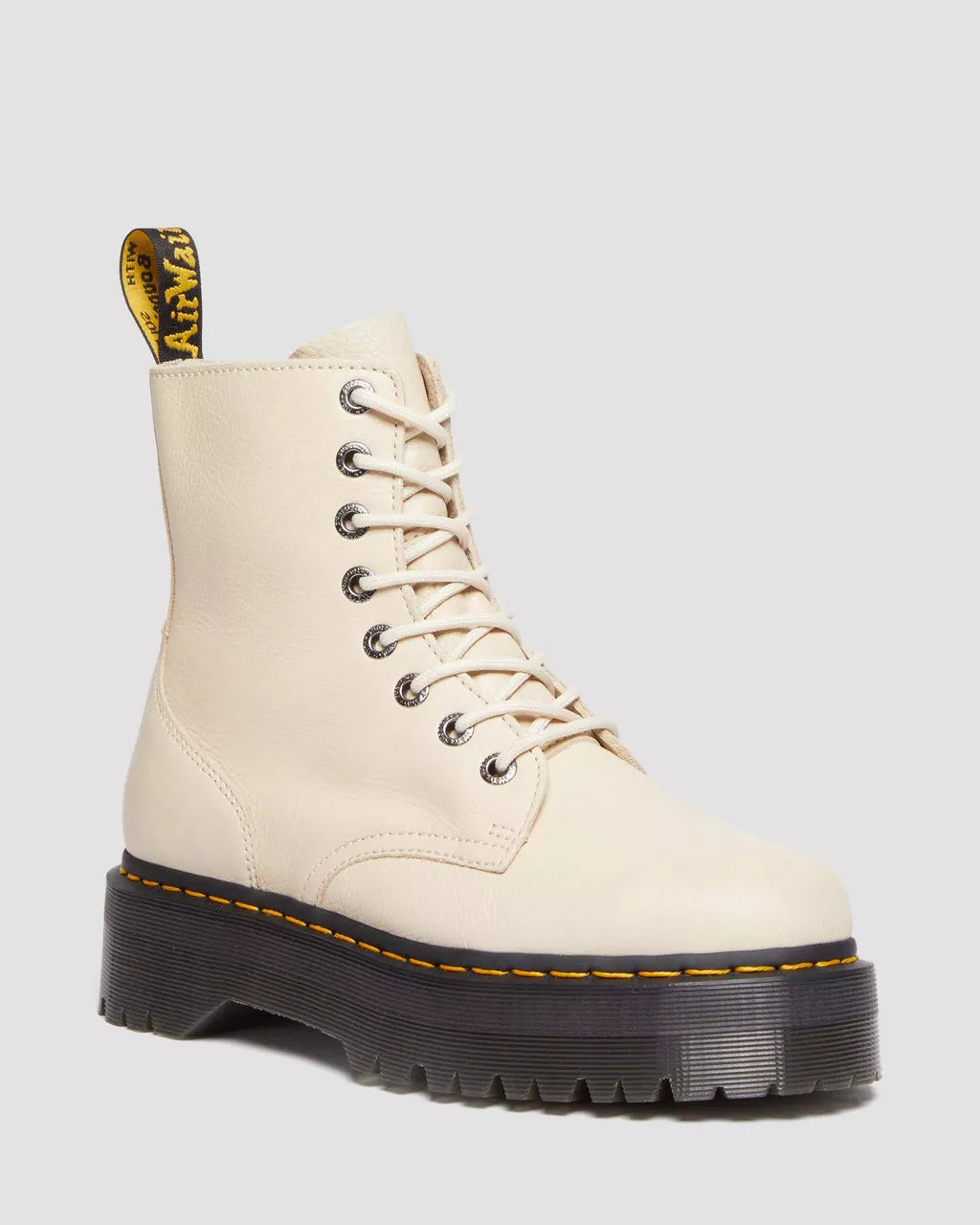 DR. MARTENS - Bottines à plateformes JADON III - Cuir Pisa - Beige