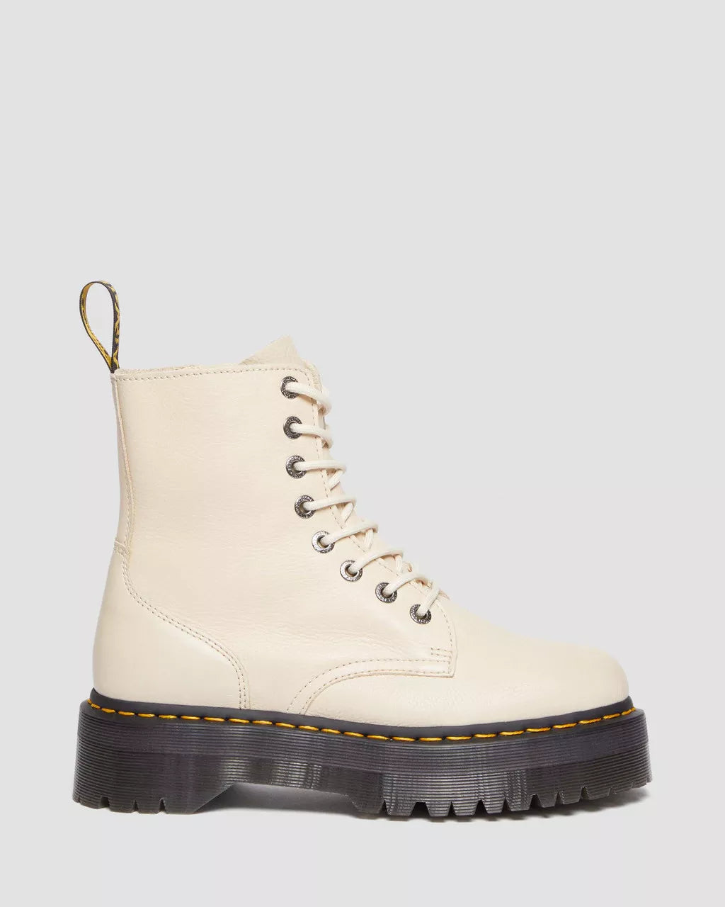 DR. MARTENS - Bottines à plateformes JADON III - Cuir Pisa - Beige
