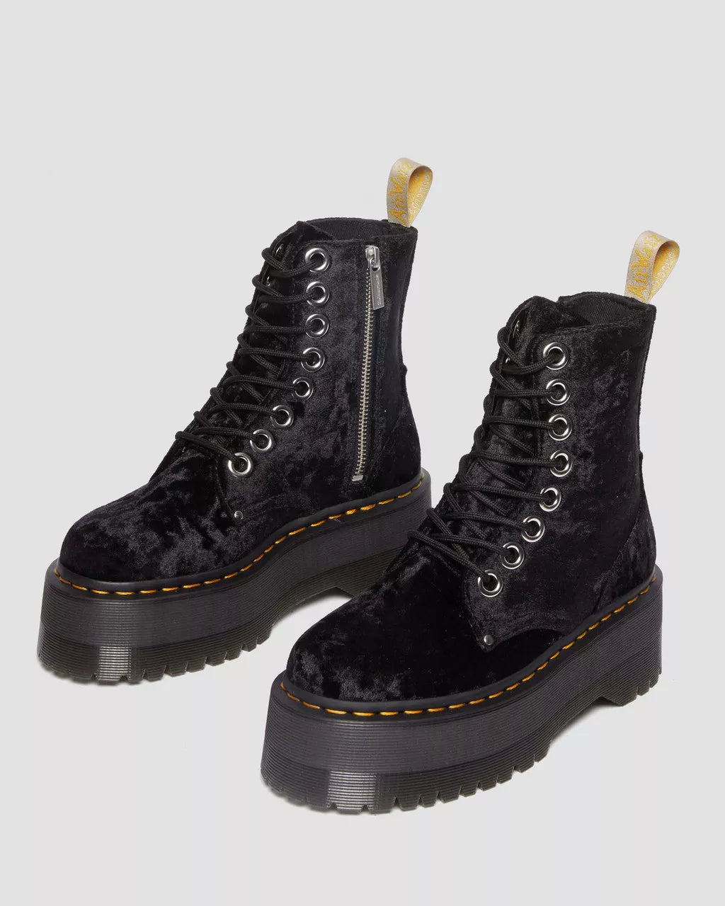 DR. MARTENS - Bottines JADON MAX en velours - Vegan - Noir