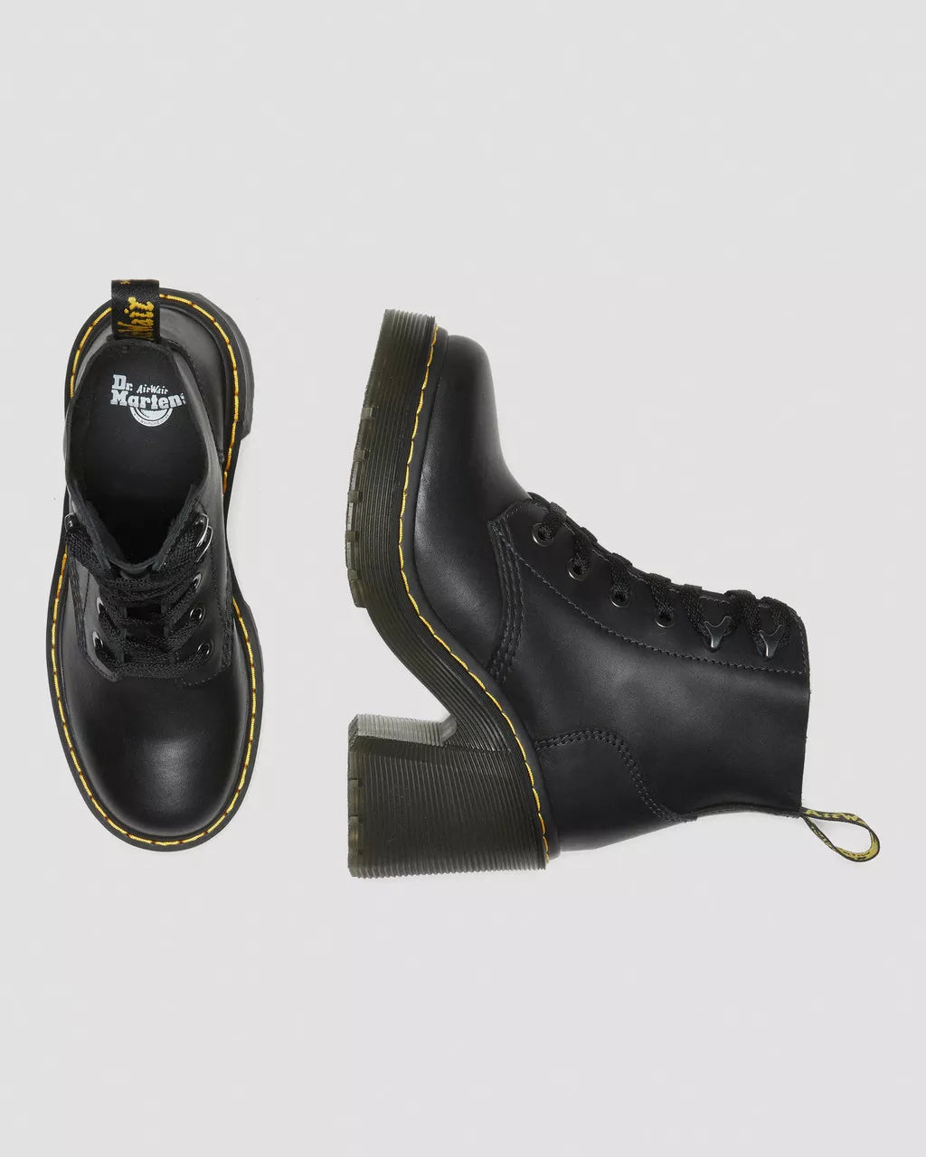 DR. MARTENS - Bottines JESY - Cuir Sendal - Noir
