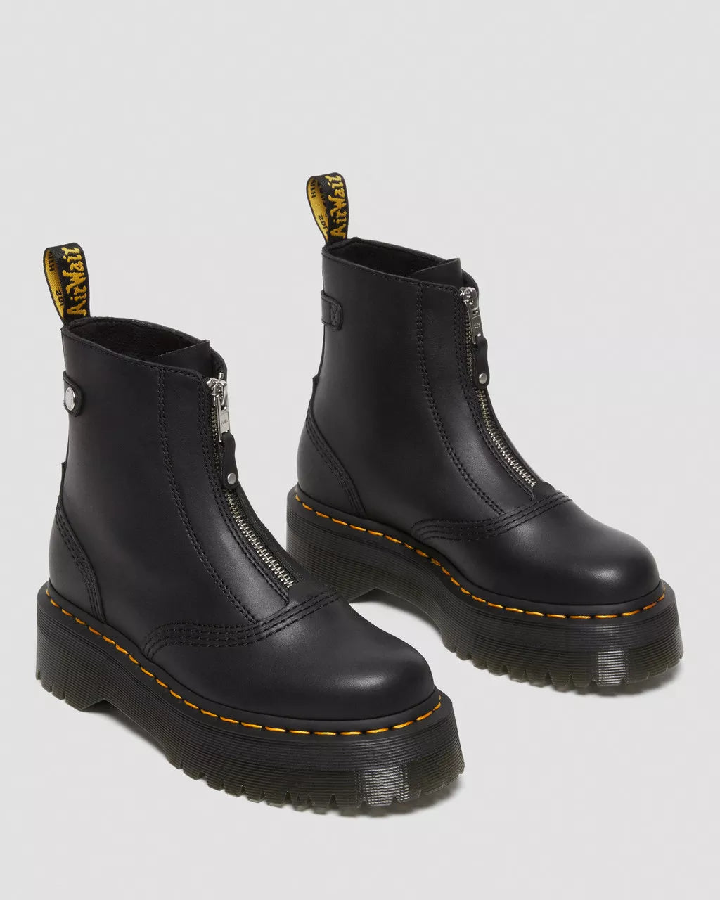 DR. MARTENS - Bottines à plateformes JETTA - Cuir - Noir