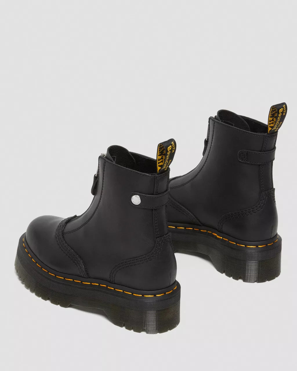 DR. MARTENS - Bottines à plateformes JETTA - Cuir - Noir