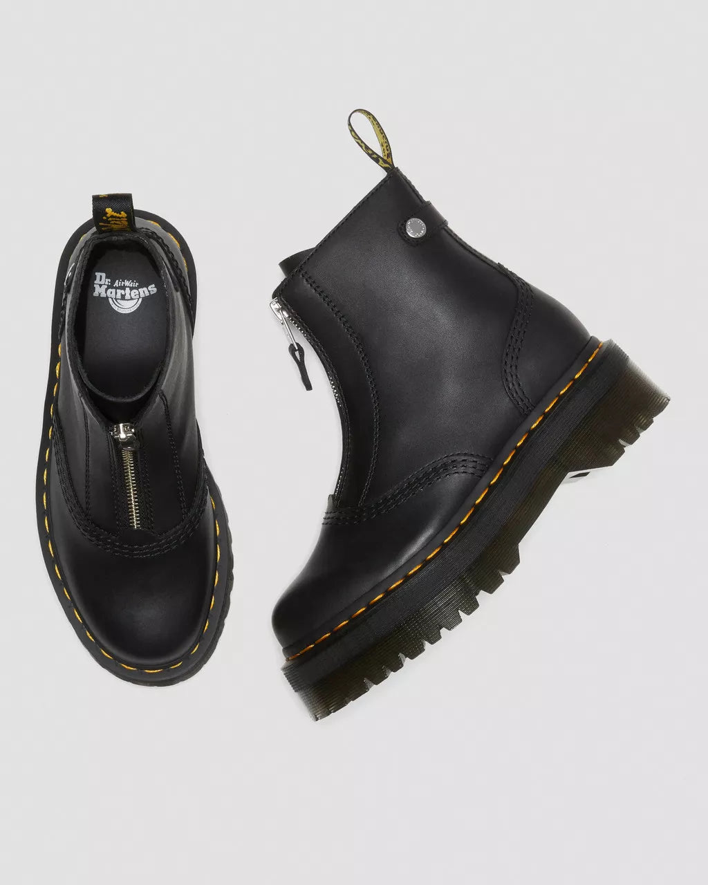 DR. MARTENS - Bottines à plateformes JETTA - Cuir - Noir
