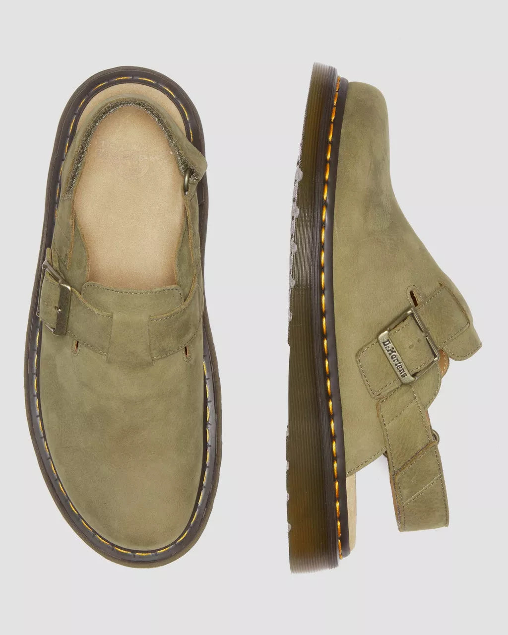 DR. MARTENS - Mules JORGE II - Nubuck - Olive
