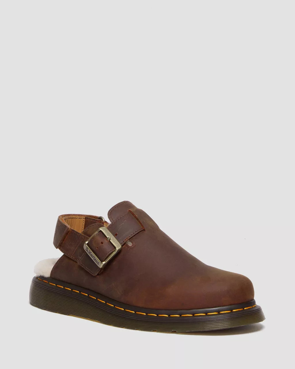 DR. MARTENS - Mules fourrées JORGE II - Cuir satiné - Warm tan