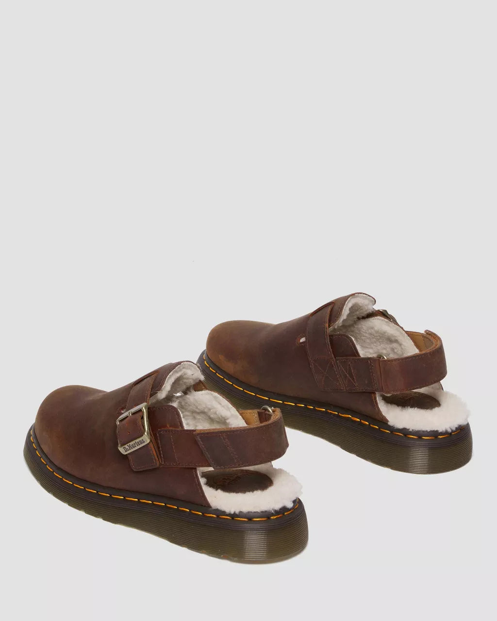 DR. MARTENS - Mules fourrées JORGE II - Cuir satiné - Warm tan