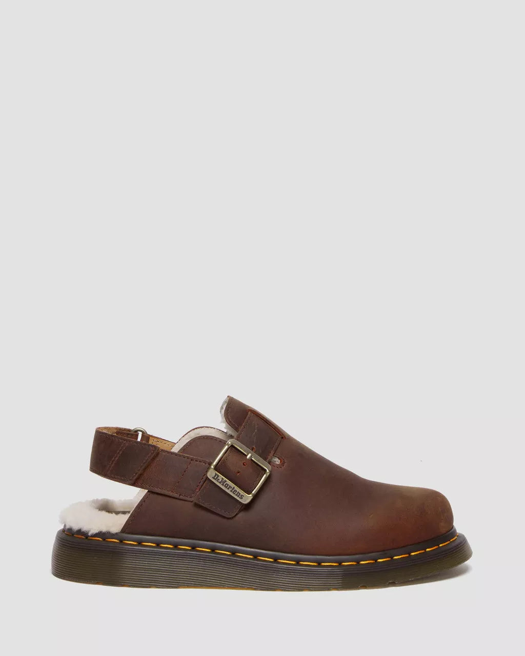 DR. MARTENS - Mules fourrées JORGE II - Cuir satiné - Warm tan