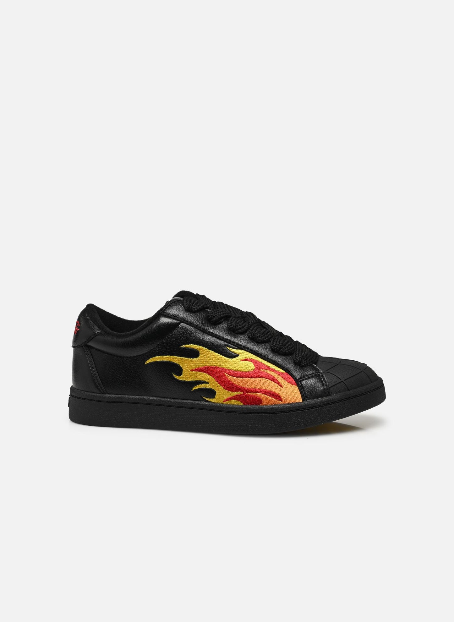 BUFFALO - Sneakers LIBERTY Flammes - Vegan - Noir/Orange