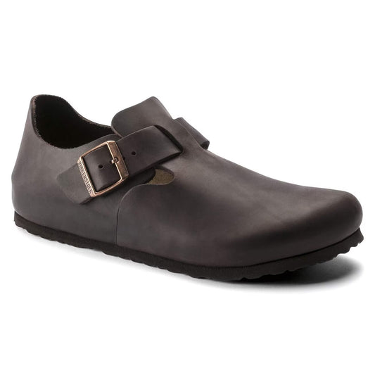 BIRKENSTOCK - Chaussure fermée LONDON - Cuir huilé - Habana