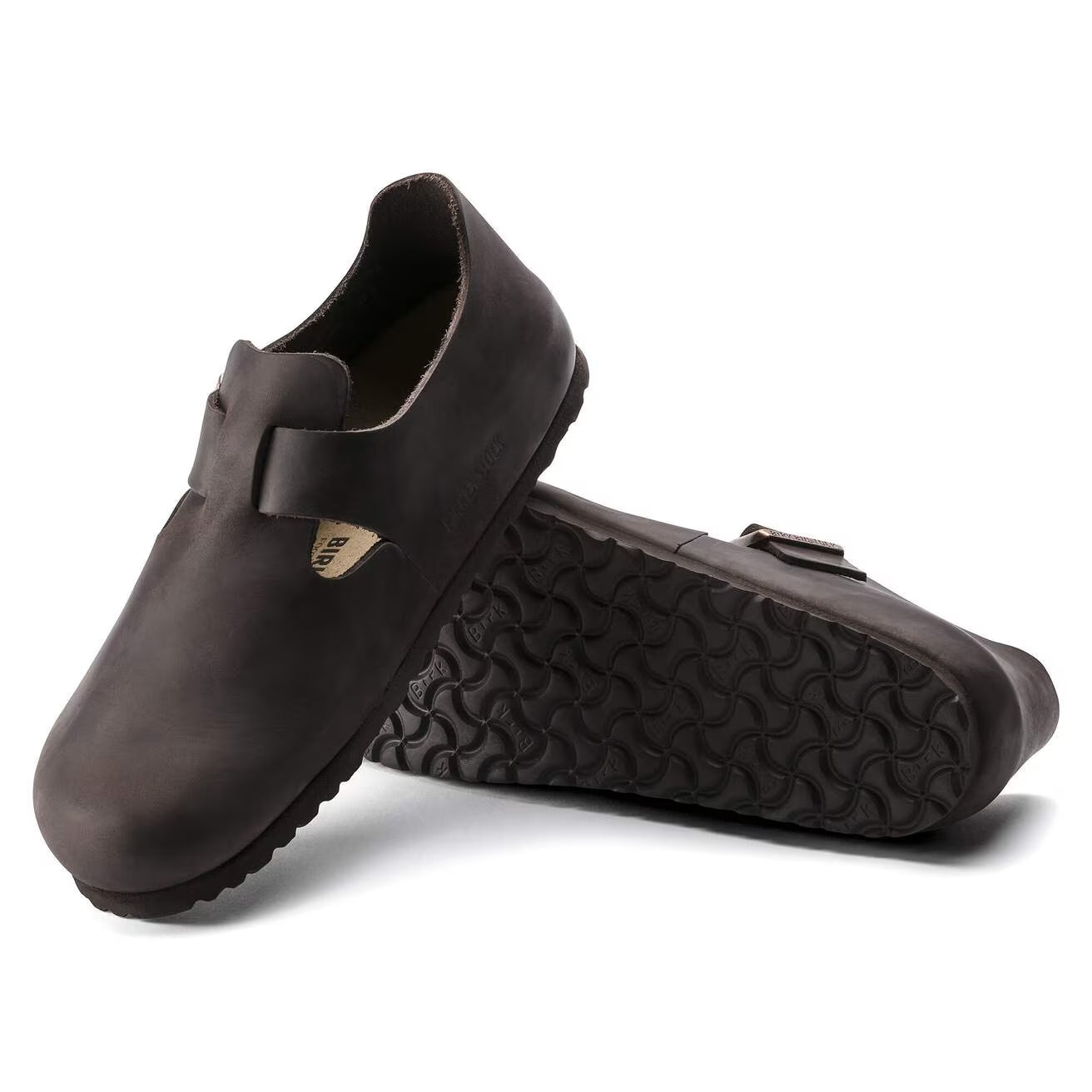 BIRKENSTOCK - Chaussure fermée LONDON - Cuir huilé - Habana