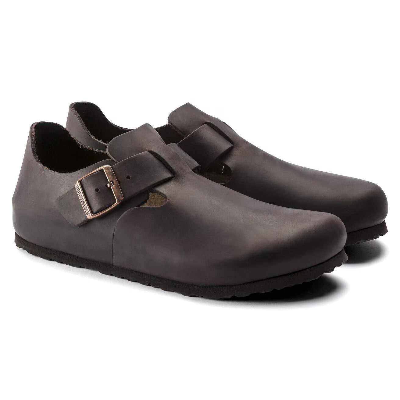 BIRKENSTOCK - Chaussure fermée LONDON - Cuir huilé - Habana