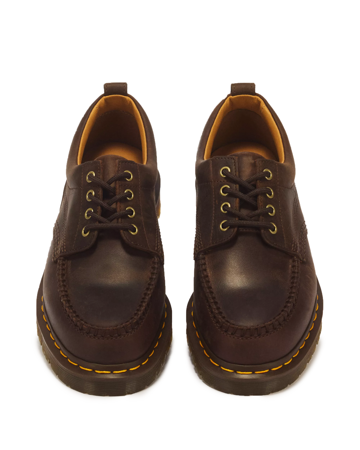 DR. MARTENS - Chaussures à lacets LOWELL CRAZY HORSE - Dark brown