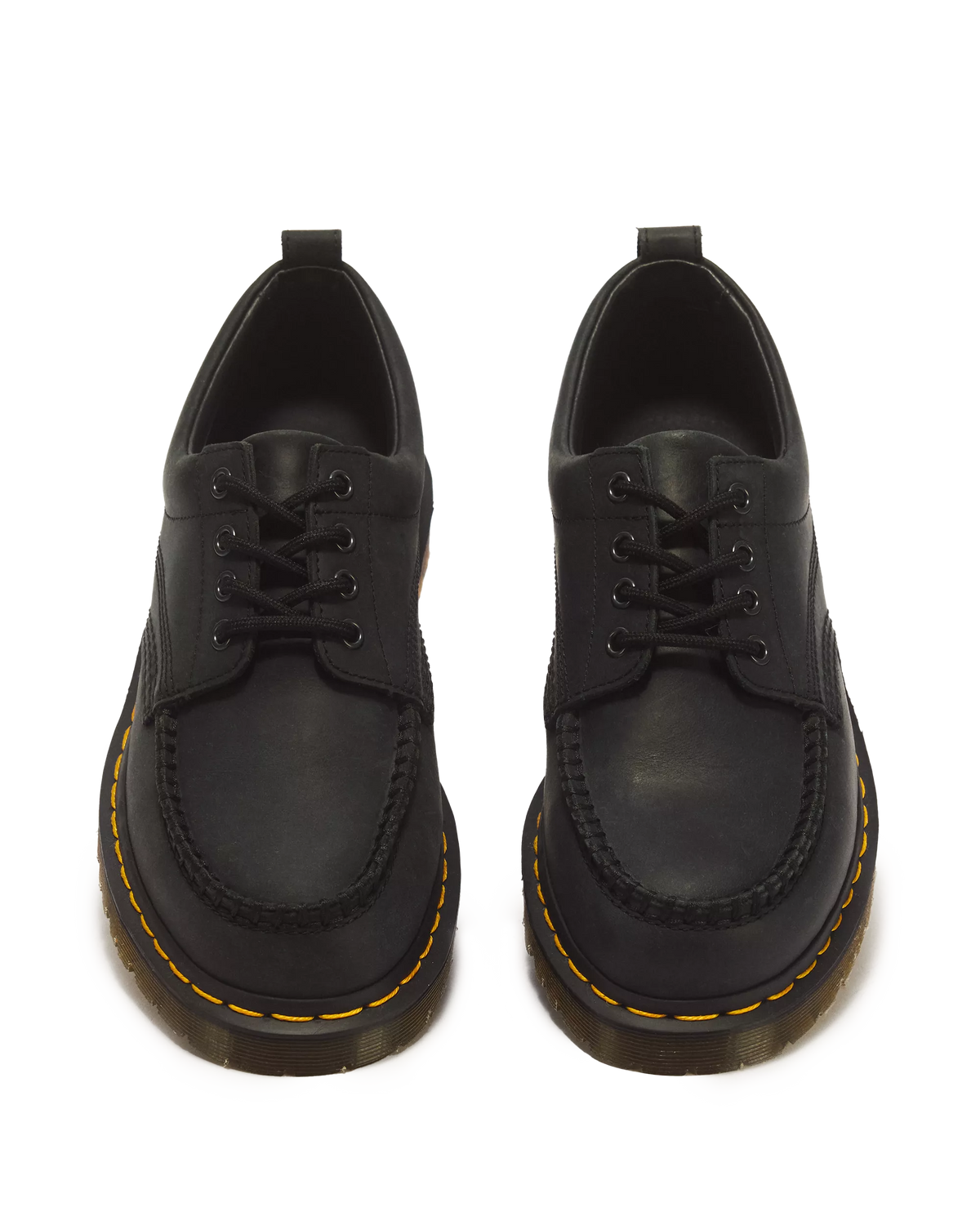 DR. MARTENS - Chaussures à lacets LOWELL CRAZY HORSE - Noir