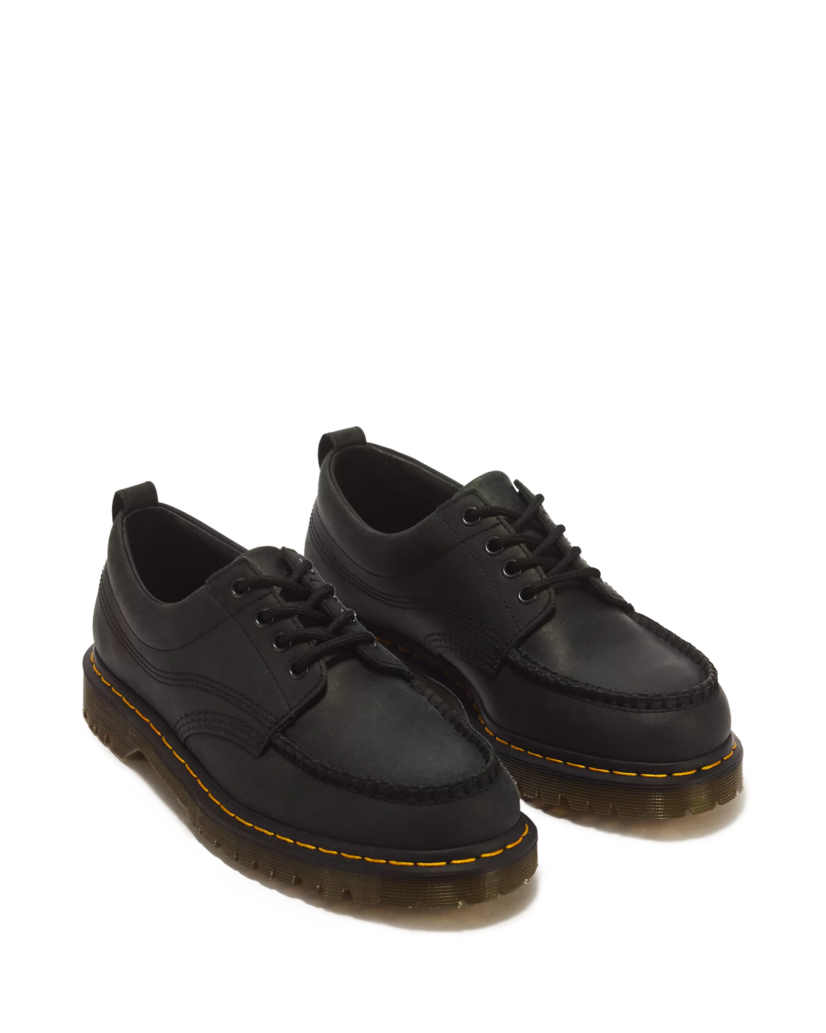 DR. MARTENS - Chaussures à lacets LOWELL CRAZY HORSE - Noir